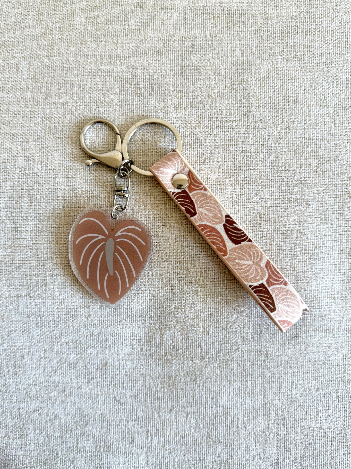Brown Anthurium Keychain