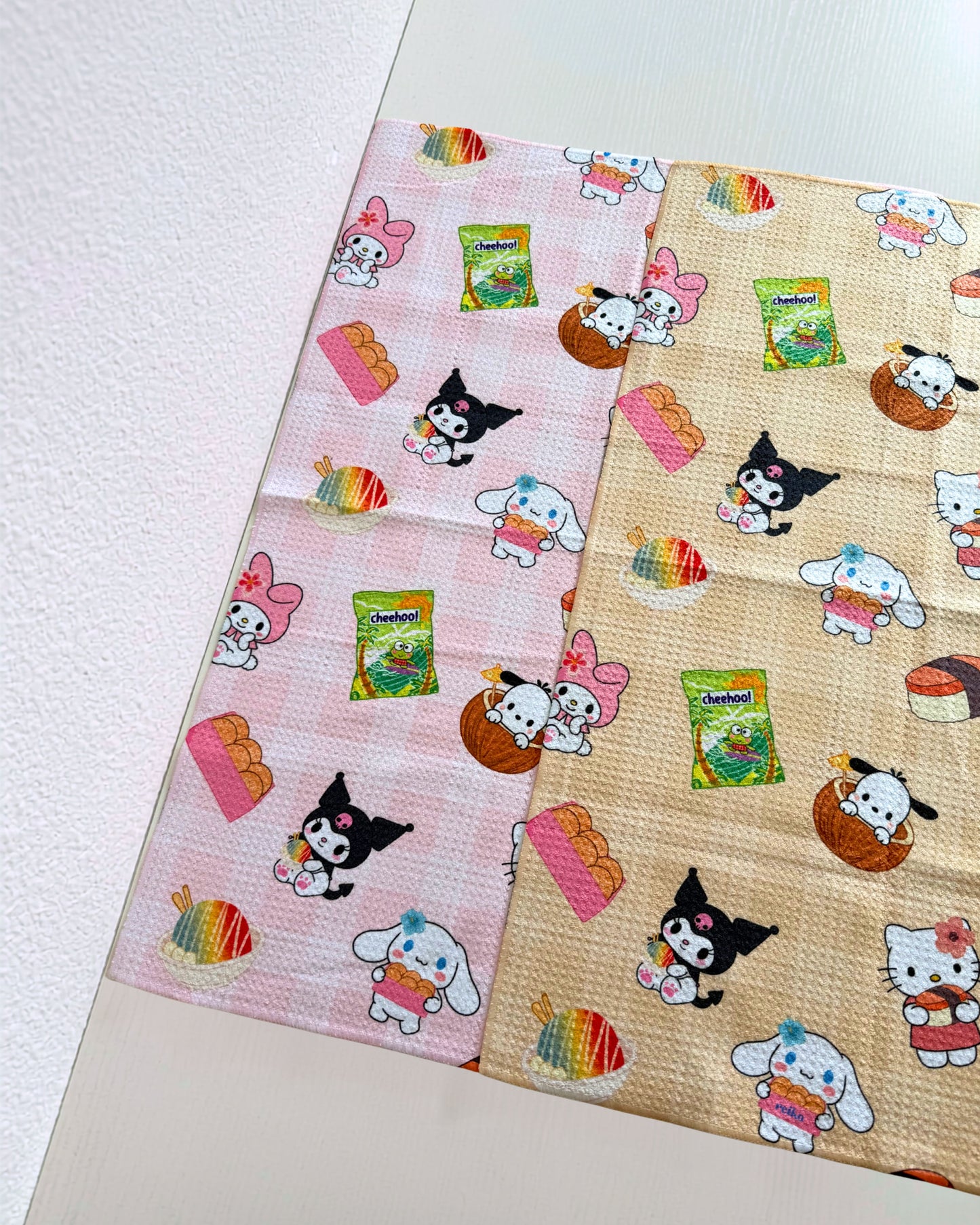 Pink Aloha Snacks Microfiber Towel
