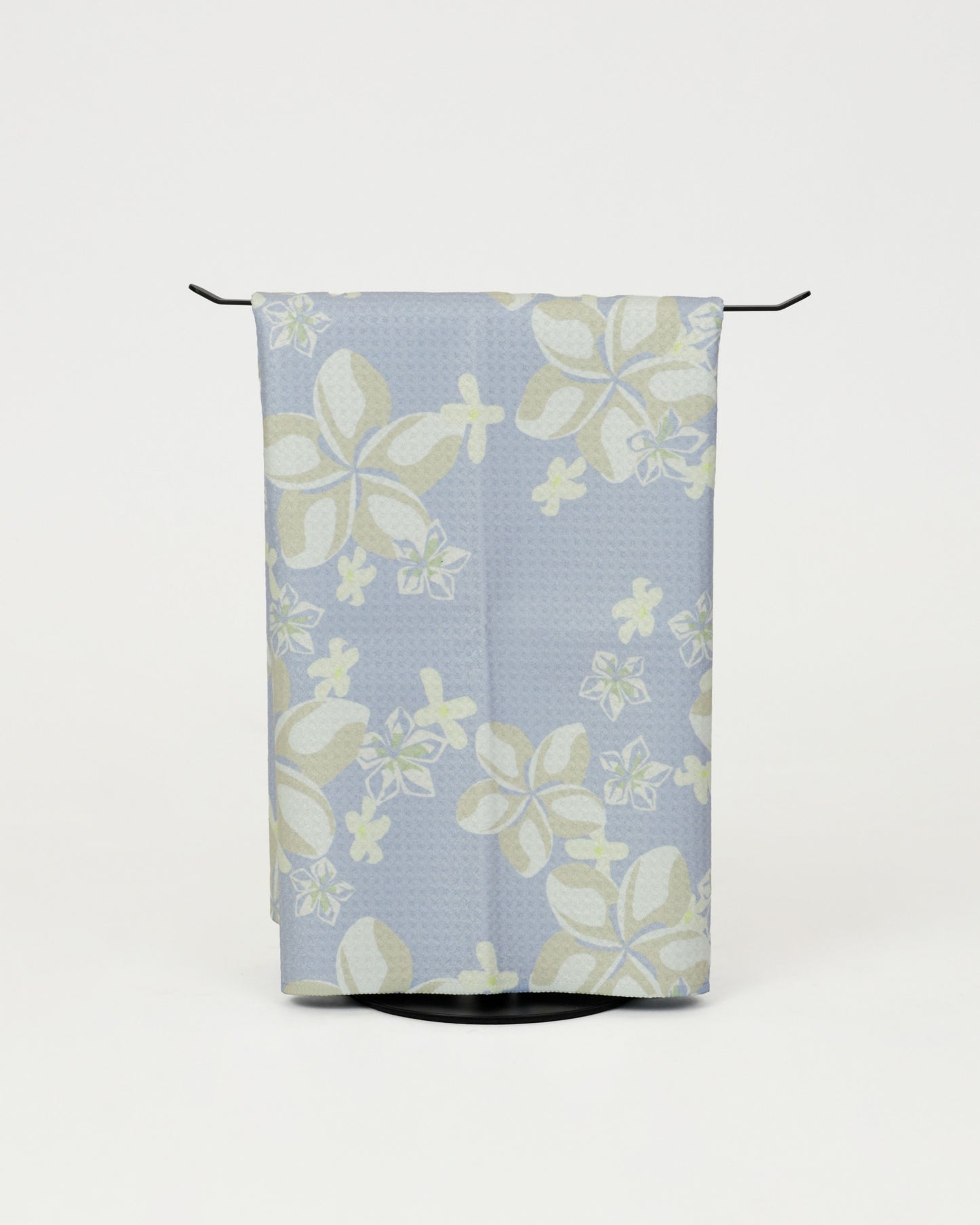 Baby Blue Plumeria and Pakalana Microfiber Towel