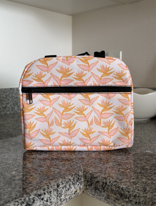 Pink Birds of Paradise Lunch Bag