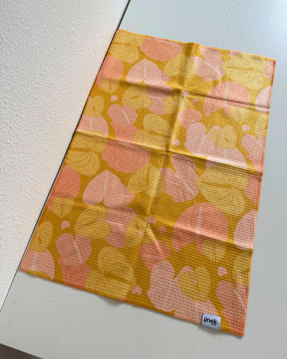 Yellow Anthuriums Microfiber Towel (Reiko x Gracie Daze)