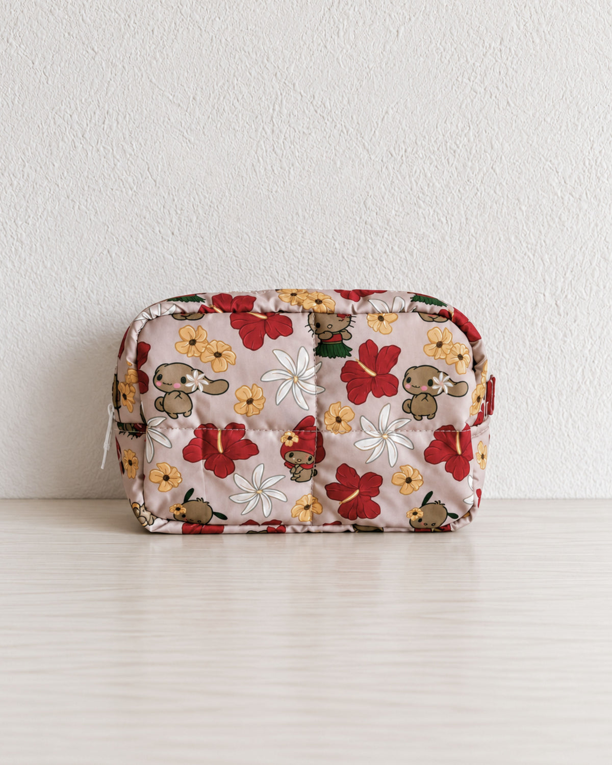 Tan Sanrio Puffy Pouch (TattedMum Creations x Reiko)