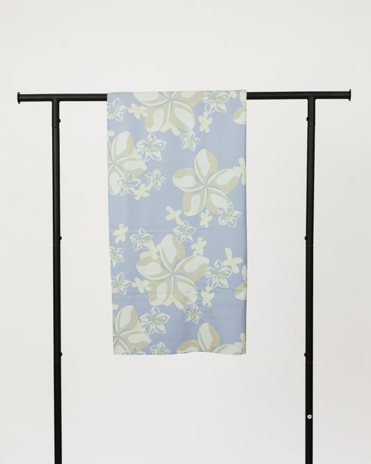 Cream Plumeria and Pakalana Go Anywhere Waffle Microfiber Towel