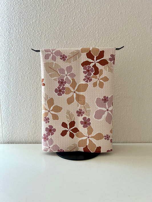 Creme Tropical Blossom Microfiber Towel