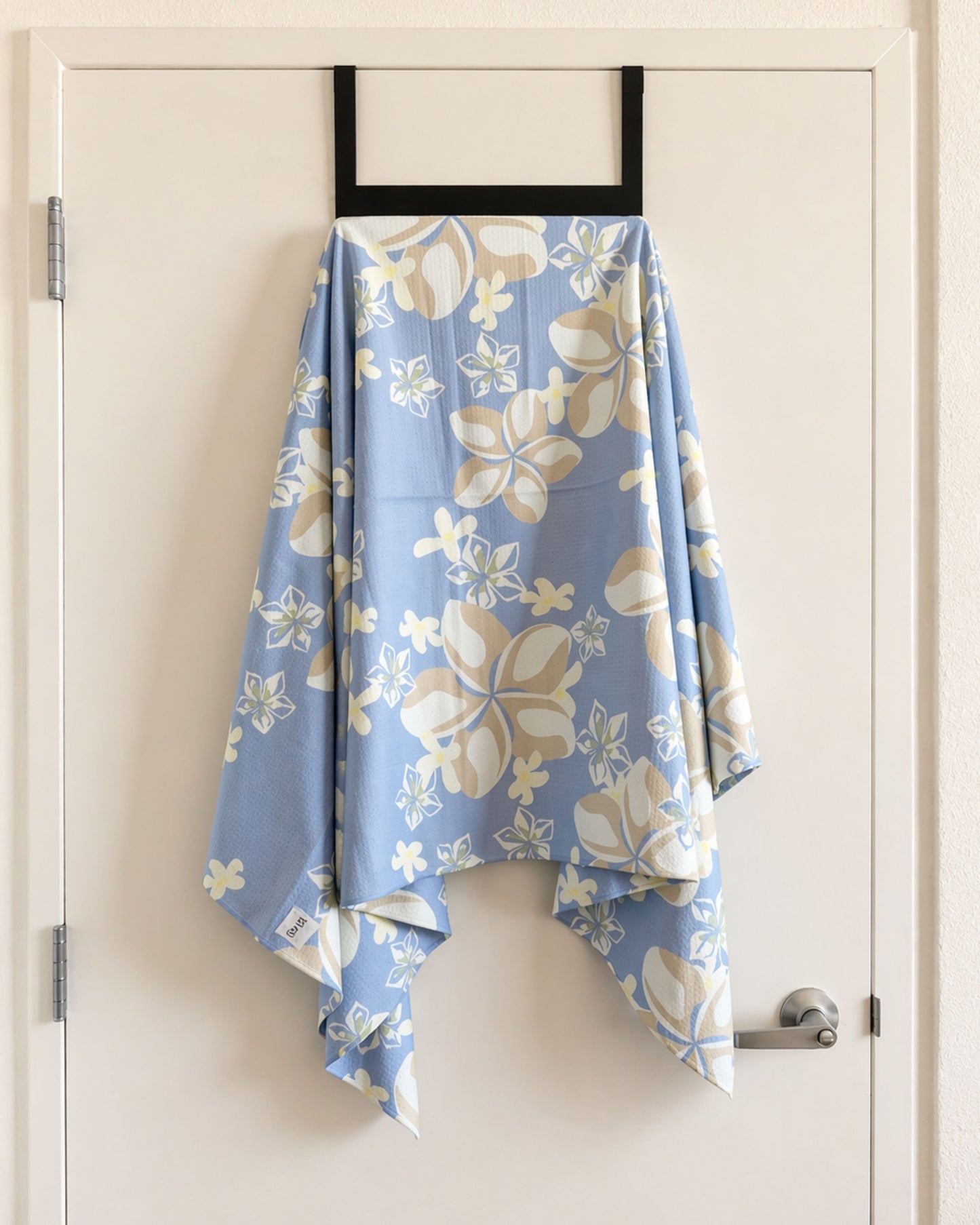 Baby Blue Plumeria Pakalana Go Anywhere Waffle Microfiber Towel