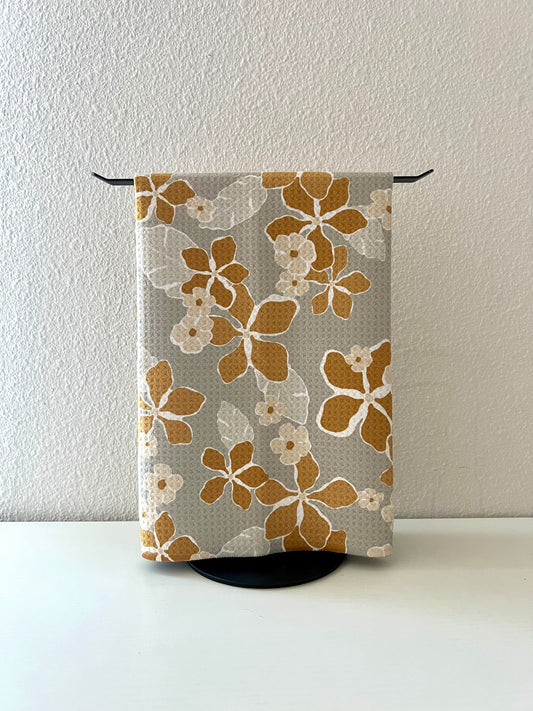 Stone Tropical Blossom Microfiber Towel