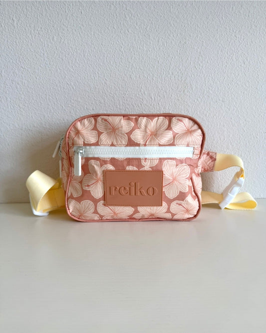 Peach Hibiscus Fanny Pack