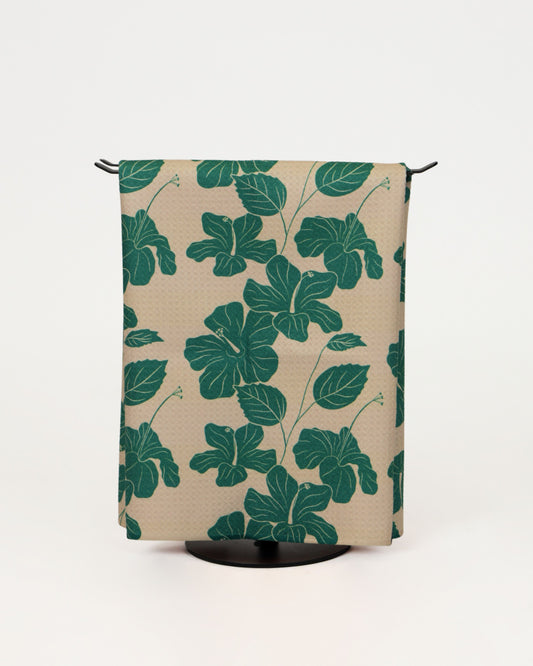 Jade Hibiscus Microfiber Towel (Kamalei Kreations x Reiko)