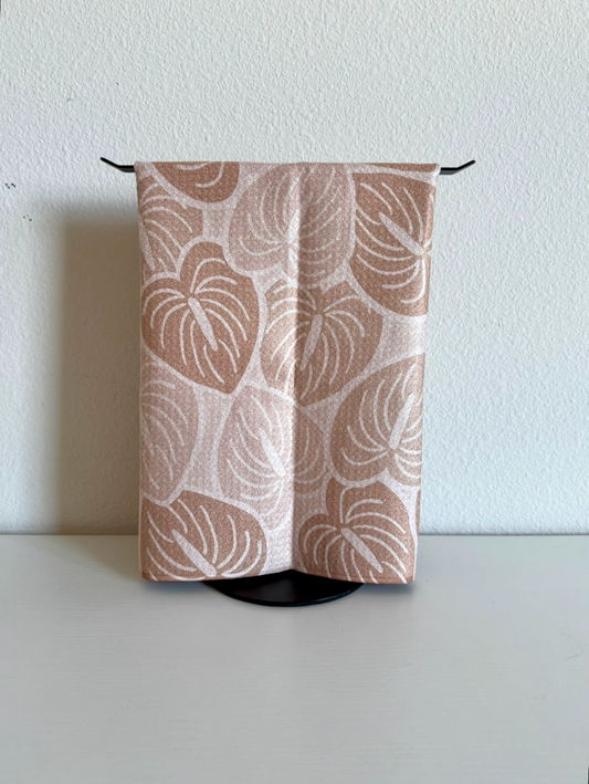 Light Tan Anthurium Microfiber Towel