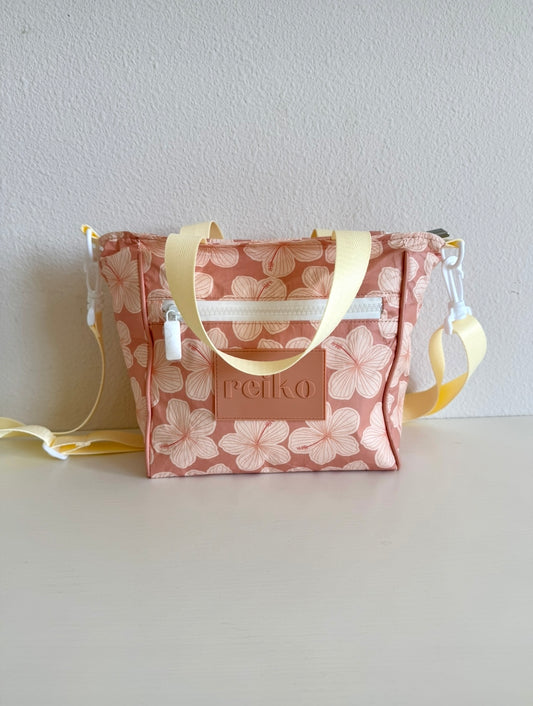 Peach Hibiscus Crossbody