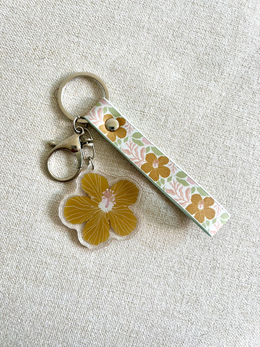 Hibiscus Keychain