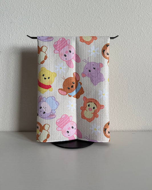 Kawaii Pooh & Friends Microfiber Towel (Jess Made with Aloha x Reiko)